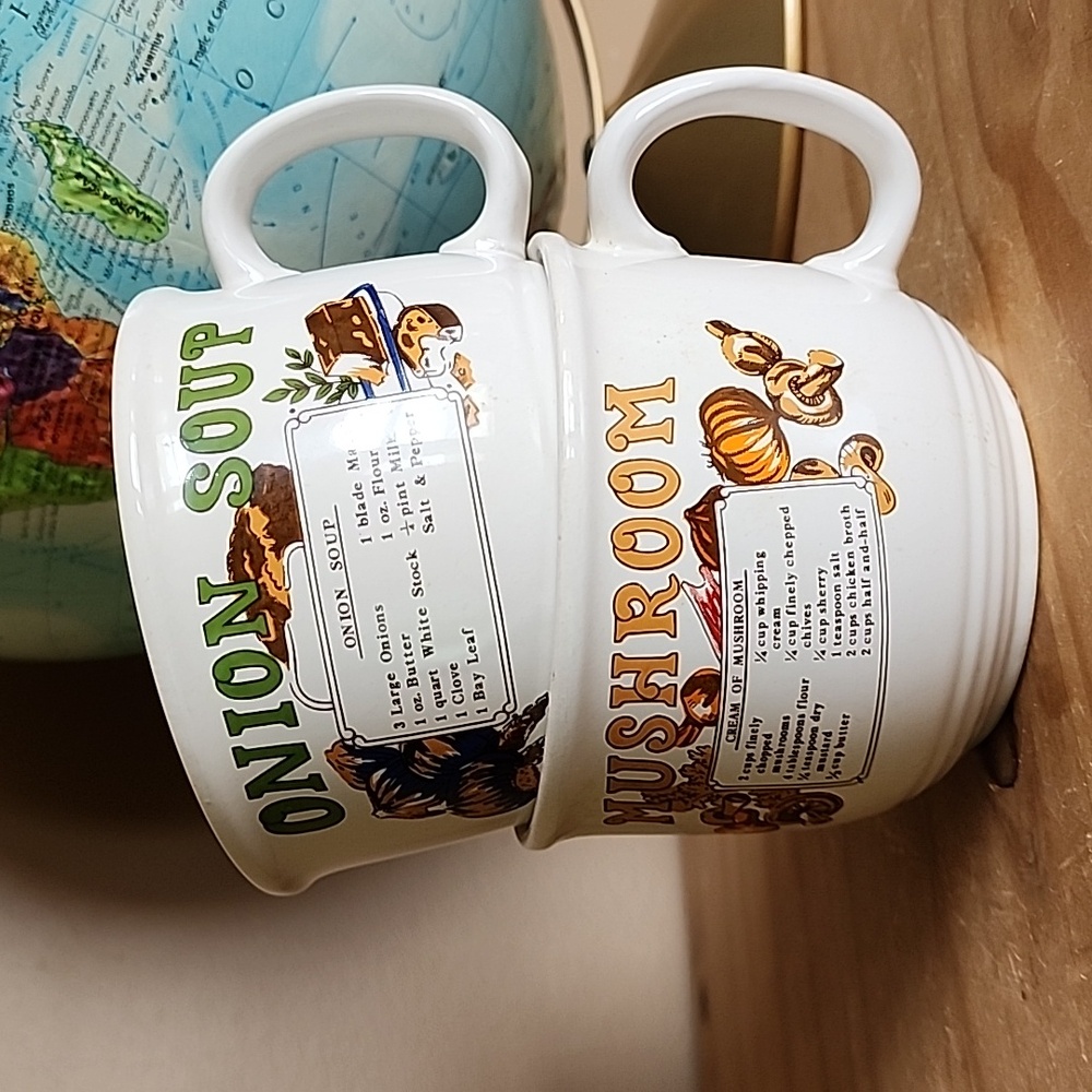 Vintage Soup recipe mugs